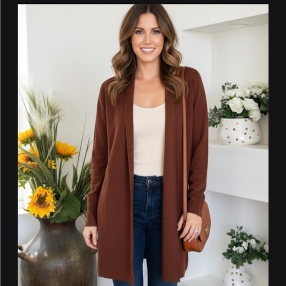 Cyrus Rich Brown Knit Cardigan